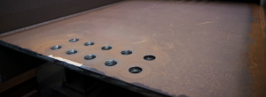 Sheet plate with holes